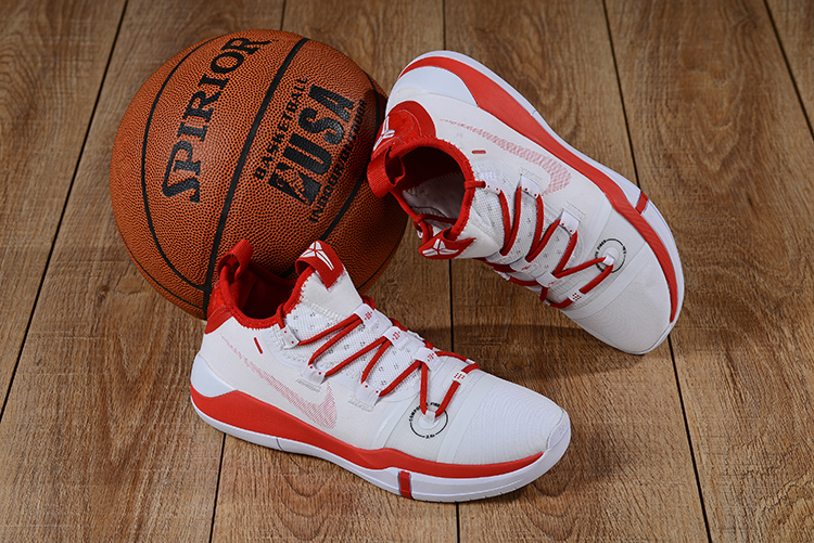 red and white kobe shoes